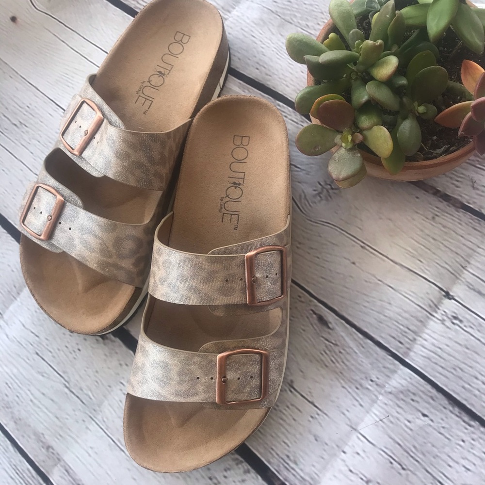 Cheeta Print Birks. Size 8. Never worn!